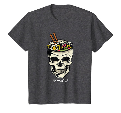 Vintage Japanese Ramen Noodles T-Shirt Skull Brain Graphic
