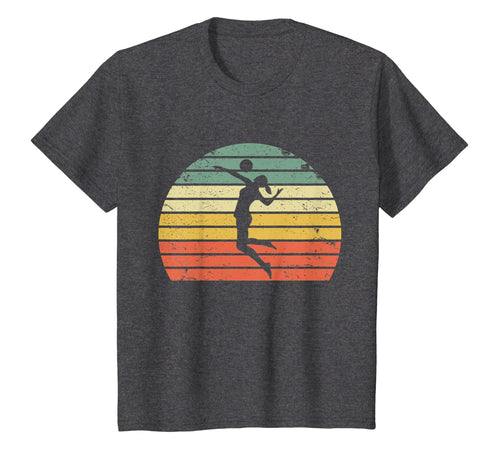 Vintage Volleyball Shirt Retro Girl Jump Silhouette T-Shirt