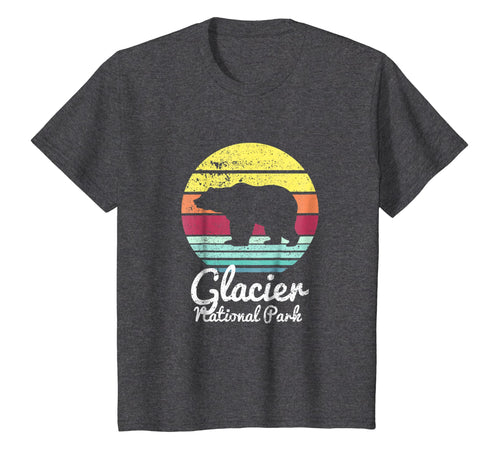 Vintage Retro Glacier National Park, Montana Bear T Shirt