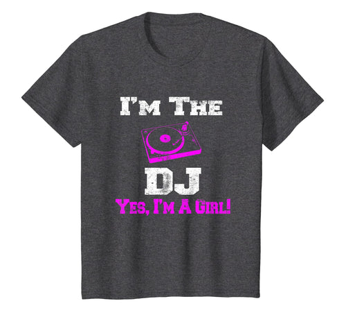 Yes I'm A Girl DJ Vintage Turntable T shirt for Women Female