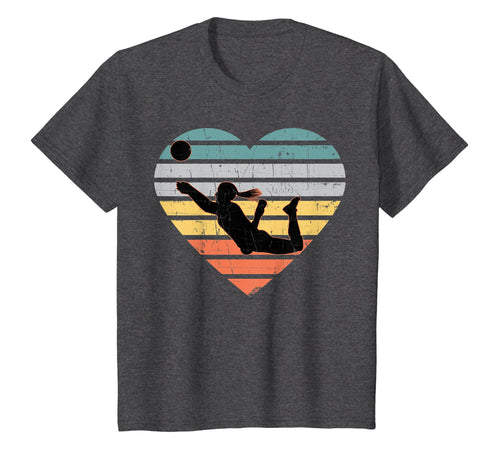 Volleyball Gifts for Teen Girls Retro Vintage Heart Tshirt