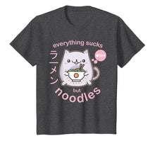 Load image into Gallery viewer, Pastel Goth Ramen Noodle Cat T Shirt - Anime Kawaii Gift

