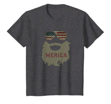 Load image into Gallery viewer, &#39;Merica Patriotic Beard Sunglasses Flag T-shirt
