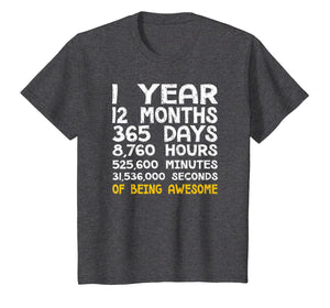 1st Birthday 1 Year Old Being Awesome Anniversary T-Shirt