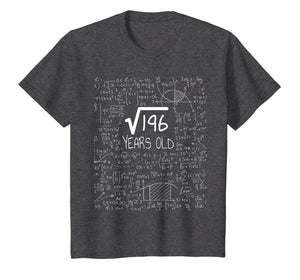 Square Root of 196: 14 Years Old, 14th Birthday Gift T-Shirt