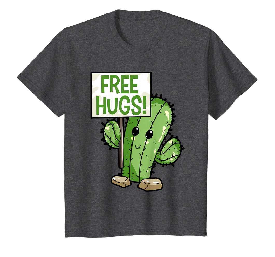 Cactus Free Hugs T-Shirt Cute Cactus Tee for Youth Kids