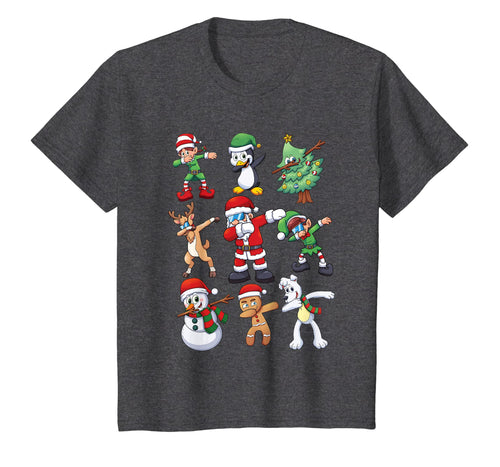 Christmas Shirt for Kids Boys Dabbing Santa Elves Xmas Gift