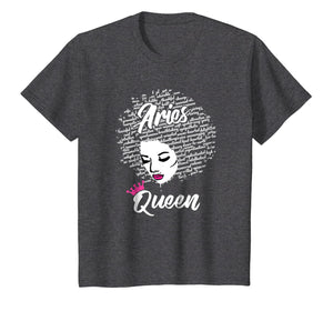 Aries Zodiac Birthday Afro Gift T-Shirt for Black Women