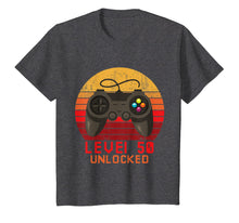 Load image into Gallery viewer, Level 50 Unlocked Funny T Shirt Video Gamer 50th Birthday
