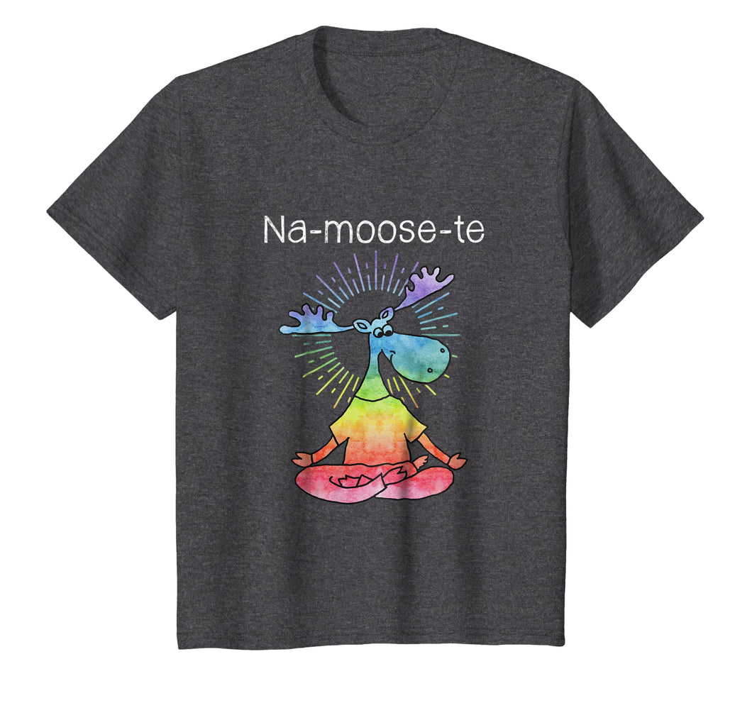 Na-Moose-Te Funny Moose Funny Yoga T-Shirt Flower Boho Style