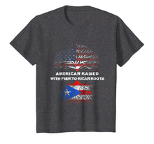 Load image into Gallery viewer, American Raised with Puerto Rican Roots USA Flag T-Shirt
