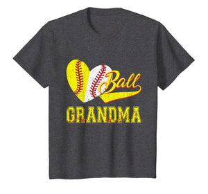 Baseball Softball Ball Heart Grandma Shirt Mother's Day Gift