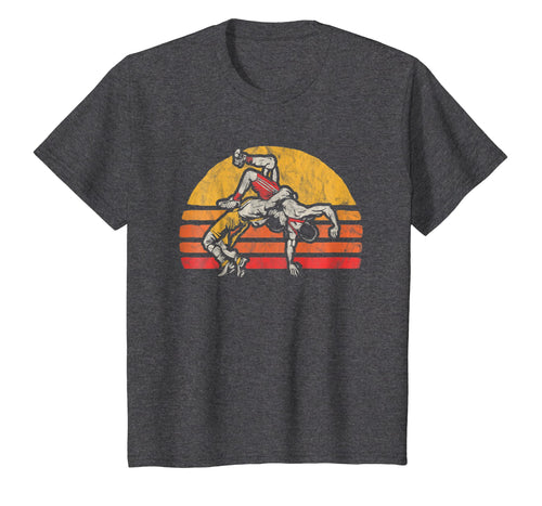 Vintage Wrestling Graphic T-Shirt - Two Wrestlers and Sun