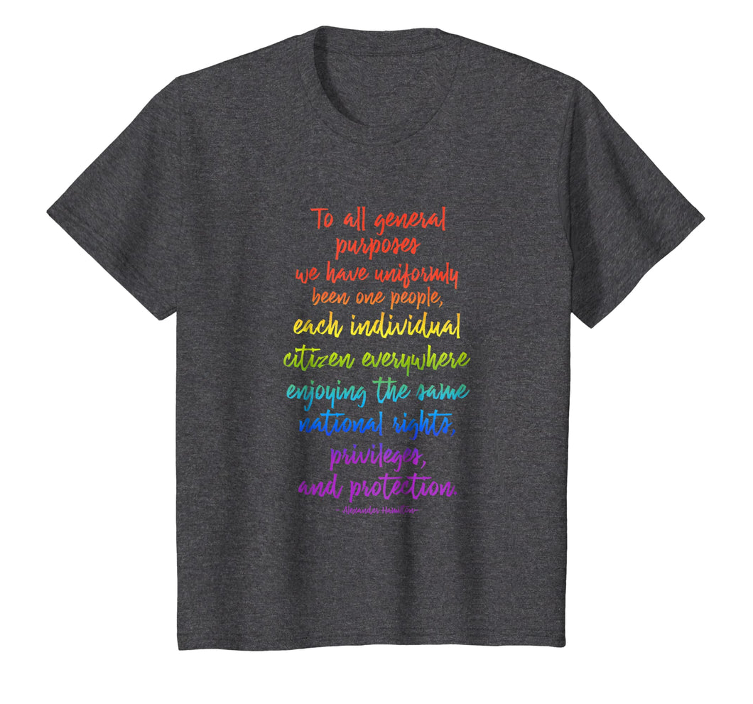 Black Lives Matter Pride Equality Hamilton Quote T-Shirt
