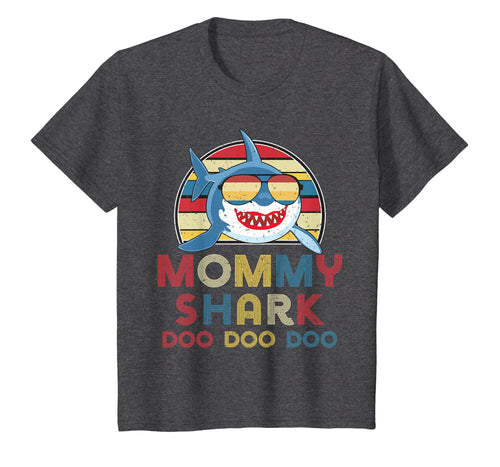 Retro Vintage Mommy Sharks Tshirt gift for Womens