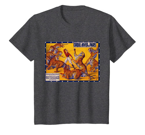 Vintage Style French Circus Tiger Act T-Shirt