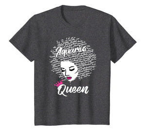 Aquarius Zodiac Birthday Afro Gift T-Shirt for Black Women