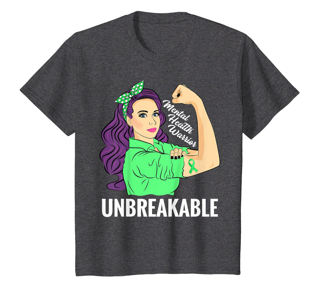 Mental Health Illness Awareness T-Shirt Warrior Unbreakable