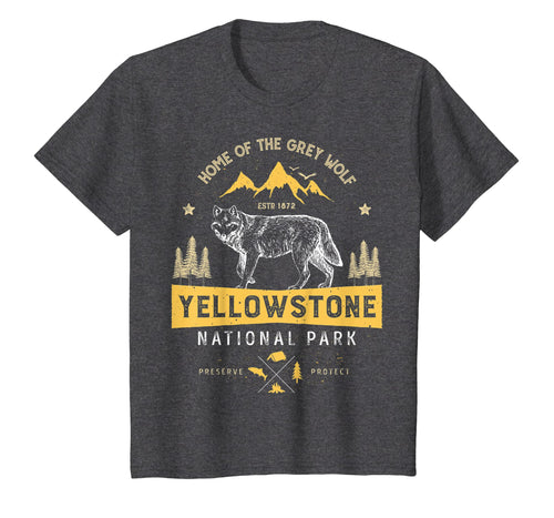 Yellowstone National Park T shirt US Wolf Vintage Men Women