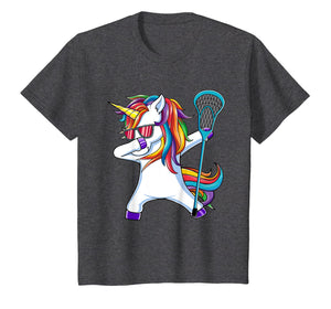 Dabbing Unicorn Lacrosse T Shirt Kids Funny Dab Dance Gift