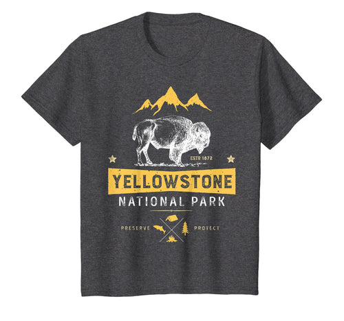 Yellowstone T shirt National Park US Bison Buffalo Vintage