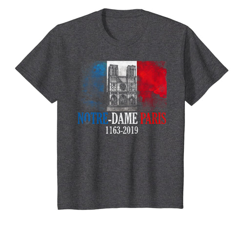 Vintage Paris Flag France City Notre-Dame Cathedral T-Shirt