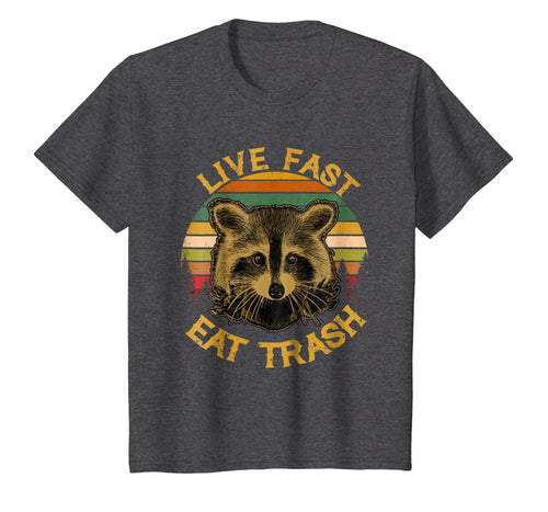 Live fast eat Trash Funny Raccoon Camping Vintage Shirt