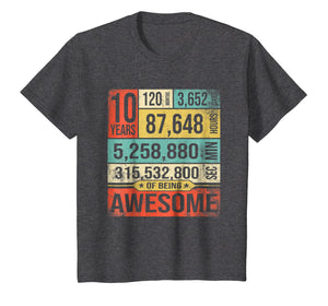 Birthday Countdown 10th Years Old Being Awesome 2009 T-Shirt