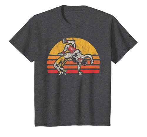 Vintage Wrestling Graphic Two Wrestlers and Sun T-Shirt-266939