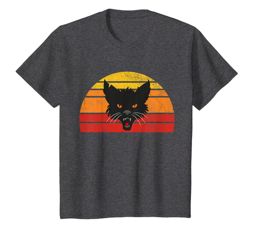 Vintage Scary Black Cat, Halloween Kitten Lover T-Shirt