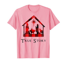 Load image into Gallery viewer, Christmas Nativity True Story Red Plaid Xmas Sweater Gift T-Shirt
