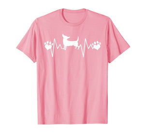 CHIWEENIE DOG LOVE T-SHIRT, Heartbeat Paw Gift Shirt