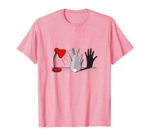 Cute Bunny With A Lamp Shade And A Hand Shadow T-Shirt