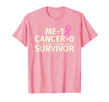 Load image into Gallery viewer, Breast Cancer Survivor T-Shirt Me 1 Cancer 0 Pink Ribbon
