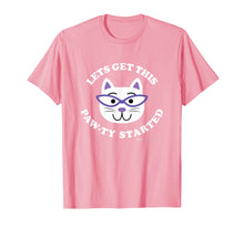 Load image into Gallery viewer, Lets Get This Paw-ty Started Cat Birthday T Shirt
