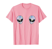 Load image into Gallery viewer, Alien Heads Boobs Shirt Colorful Rave Ufo Shirt Believe Tee
