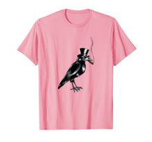 Load image into Gallery viewer, Black Crow Top Hat Smoking Cigar Graphic Art T-Shirt

