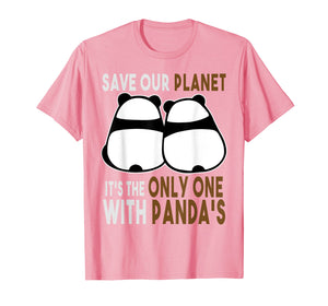 Earth-Day Shirt Planet Gift Idea Save Our Planet With Panda