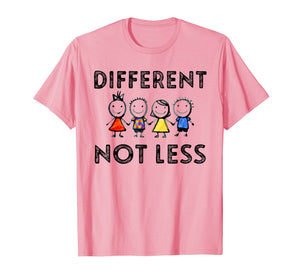 Different Not Less T-Shirt Support Autism Awareness Gifts