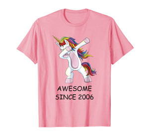 Awesome Since 2006 - Dabbing Unicorn 12th Birthday T-Shirt