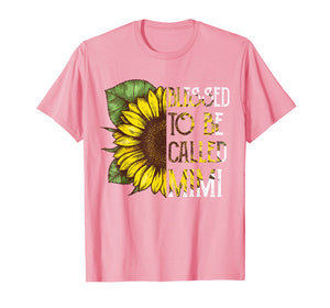 Blessed To Be Called Mimi Sunflower Grandma Mothers Day Gift T-Shirt