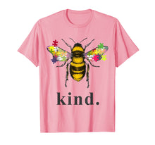Load image into Gallery viewer, Autism Awareness Bee Kind Puzzle Pieces T Shirt
