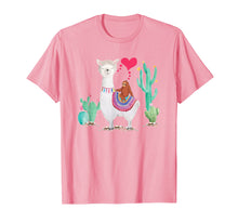 Load image into Gallery viewer, Sloth Riding Llama Tshirt Funny Valentines Day Gift
