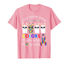 Load image into Gallery viewer, Llama Autism Shirt-I See Your True Colors-I Love You
