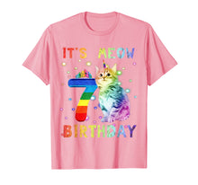 Load image into Gallery viewer, Kids Boys Girls cute cats 7th Birthday Meow T-shirt
