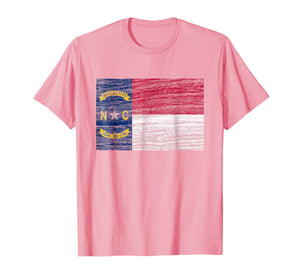 North Carolina State Flag Vintage Distressed T-Shirt NC