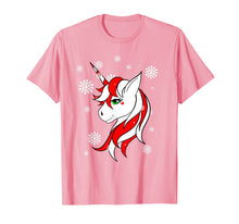 Load image into Gallery viewer, Christmas Unicorn Fun Girls Kids Snowflake Holiday Xmas T-Shirt
