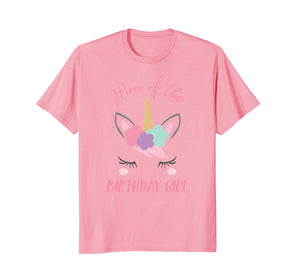 Cute Unicorn Mom Shirt, Mom of the Birthday Girl
