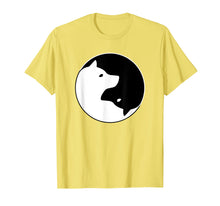 Load image into Gallery viewer, Cool Yin Yang Dog T-Shirt - Cute Shiba Inu Tee - Black White
