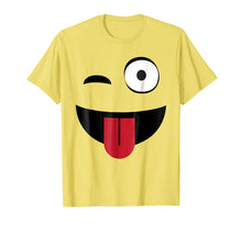 Load image into Gallery viewer, Emoji TShirt One Eye Open Wink Tongue Out
